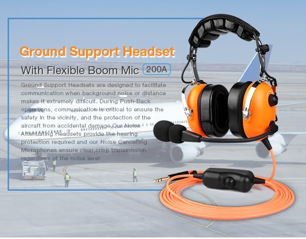 R SPIDER WIRELESS Aviation Airport Ground Crew Headset
